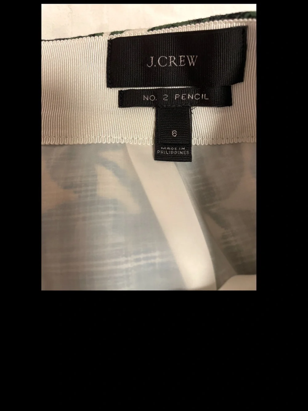 J. Crew Blue Green White Floral No 2 Pencil Skirt Lined  Size 6 Maximalist EUC